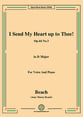 I Send My Heart up to Thee!Op.44 No.3,in D Major Vocal Solo & Collections sheet music cover